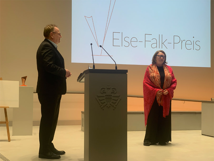 Verleihung Else-Falk-Preis: OB Burmester, Irene Franken