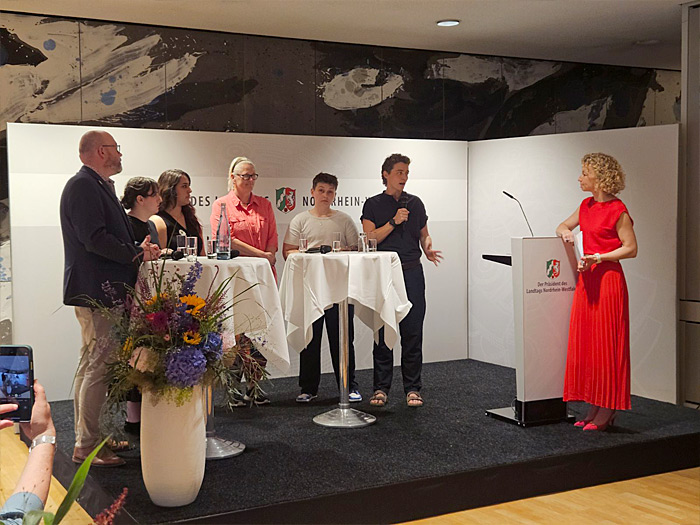 Podium Queerer Empfang Landtag NRW